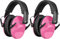Kriogor 2 Pack Ear Defenders Children,26dB SNR Soft Kids Ear Defenders Noise Cancelling Headphones, Adjustable Ear Protectors Hearing Protection Earmuffs for Autism Airport Study Shooting (Rose Red)