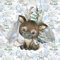 Stoffe zum Nähen, für Kinder, 95% Baumwolle, keine Meterware, 40x50cm: 1 French Terry Sweat Stoff Panel mit Elch im Schnee - Sommersweat Kinderstoff mit Tiere im Winter - Eisliebe Urtiere