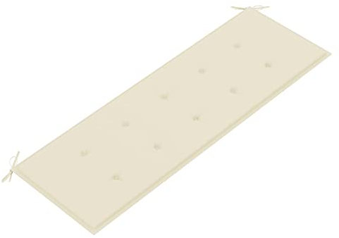 WIFESE Gartenbank-Auflage Creme 150x50x3 cm Sitzkissen Bank Bankauflage Sitzkissen Outdoor Sitzpolster Bank Sitzauflagen Gartenmöbel Universellen Design Geeignet für Gartenbänke im Freien