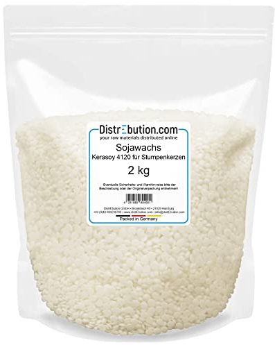 Sojawachs Kerasoy 4120 für Stumpenkerzen 2kg Kerzenwachs zu gießen