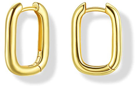 KALVICA 925 Sterling Silber Huggie Creolen für Damen Gold Klein Ohrringe Herzen Ohrringe U-förmige Creolen Ohrringe Hypoallergen Ohrringe