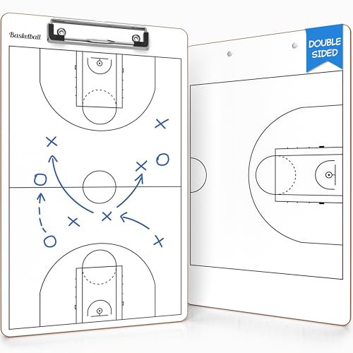 Scribbledo Basketball-Trockenlöschbrett für Trainer, 38,1 x 22,9 cm, doppelseitig, Basketball, Whiteboard, Coaching-Board, Ausrüstung, Basketball-Zubehör, das perfekte Trainer-Geschenk