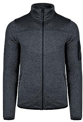 Izas - Chaqueta Polar para Hombre - Chaqueta con Cierre y Bolsillos de Cremallera - Chaqueta Térmica Polar de Punto - Rápido Secado - Ideal para Actividades al Aire Libre - Samaun Gris Oscuro - 5XL