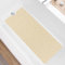 Tapis de bain antidérapant en luffa en PVC doux pour baignoire avec trous de drainage Séchage rapide Beige 100 x 40 cm
