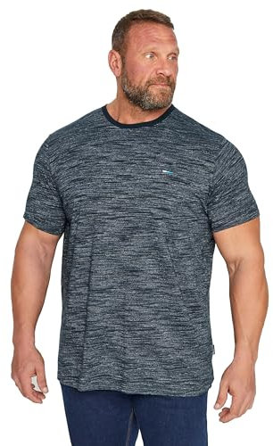 BadRhino Big & Tall Navy Injected Slub T-Shirt - Men's - Plus Size Curve