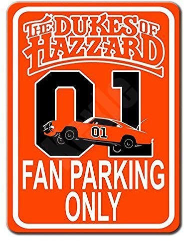 Dukes of Hazzard Fans Only Parking Schild 20,3 x 30,5 cm Blechschild