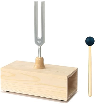 TENFLY Stimmgabel mit Holzbox, 432 Hz, Aluminiumlegierung, Klangtherapie, Meditation, Yoga