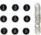 BUYSK Aluminium Nummer Tags 35MM Runde ID Tags mit Schlüsselring für Restaurant Hotel Wohnheim Schlüssel Haus Schließfächer