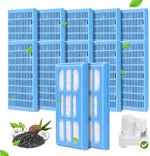 Filtre Fontaine Eau Chat, Pack de 12 Filtres à Triple Action pour Abreuvoir pour À Eau pour Chat 2L, Lot de 12 filtrantes de Rechange pour Chien et Chat, Filtre à Eau De Remplacement à Triple Action