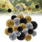 Forhandy 30 Stück Party Deko Schwarz Gold Seidenpapier Pompons Deko, Papier Pompons Deko für Hochzeit Geburtstag Gartenparty Deko