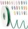 Satinband Dunkelgrün 3mm,91m Satinbänder Schleifenband Dekoband Doppelseitig Geschenkband Geschenkverpackung Bänder zum Luftballons Blume Handgefertigt Wide Satin Ribbon 0.3CM for Wedding Car