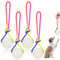 4 Stück Hundeball, Hundeball Leuchtend Glow Ball, Hundebälle mit Seil leuchtende Bälle für Hunde,Naturkautschuk Ball Hundespielzeug Klein Vollgummiball Wurfball Hund für Kleine & mittel & Große Hunde