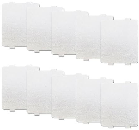 10 placas de mica para microondas, accesorios para microondas, placas de mica de repuesto, placa aislante universal para microondas, cubierta para guías de ondas para microondas (9,9 x 10,8 cm)