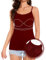ANYFITTING Damen Unterhemd mit Integriertem BH Tank Top ärmellose Shirts Basic U-Ausschnitt Eingebauter BH Bügelloser Gepolstert Tank Tops Sommer YogaS