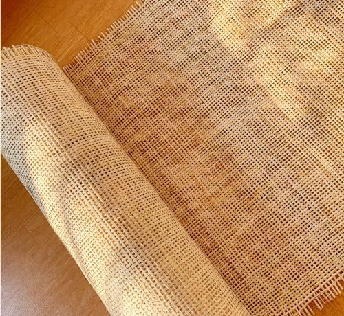 Rollo de Mimbre Natural Ratan Rollo Mimbre Rejilla mimbre Cuadradillo Mimbre rollo, 50x1000cm, Ratán Natural por Metros, Ratan para muebles, Cannage Ratán Decoracion para Tapizar Sillas Armarios