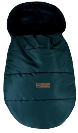 BABYLUX Fußsack Winterfußsack Kinderwagen- Babyschale- Buggy Fußsack Babyfußsack Cozy (K26 - Schwarz/Schwarz)