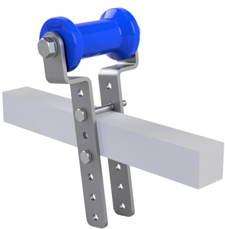 SUPROD Polyurethan Kielrolle mit Halter H höhenverstellbar Bootstrailer Sliphilfe Spulenform verzinkt 125/50 mm
