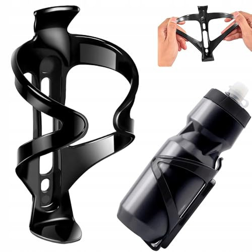 Portabidon Ultra-Flexible para Bicicletas - Universal | Cesta de Bidon Ligero y Resistente para Botellas de 500ml - 1500ml | Material Plastico Duradero y Flexible - Solo 22 Gramos!
