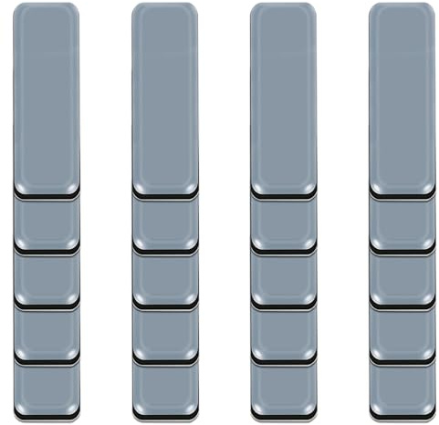 20pcs Self-Adhesive Furniture Sliders 70x19mm Rectangle Teflon Glides | Self-Stick Furniture Glides PTFE Self Adhesive Furniture Slider Furniture Moving Pads for Carpet Hard Wood Floor Furniture