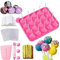 Miawtro Cake Pop Moulds, Cake Pop Maker, 20-Hole Cake Pop Mould 15-Hole Display Stand Measuring Cup Cake Pop Kit and Wrappers for Cake Pop Maker, Lollipop Mold, Cake Pop and Chocolate