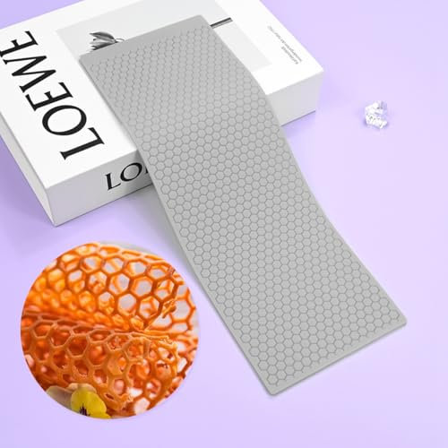 mostsom Moule à gâteau 3D creux en forme de miel - Tapis décoratif en dentelle - Tapis en silicone en forme de nid d'abeille - Outils de décoration - B - Nid d'abeille