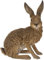 Vivid Arts - Garten Deko Hase, Outdoor, Resin, Realistische Statuen, Deko Hase sitzend - groß
