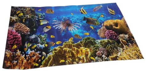 1 Stück Wasserfester Glasaufkleber für Aquarium, 61x30 Cm | Elektrostatische Folie, Ablösbar und Leicht zu Entfernen, für Tv Hintergrund und Spiegel