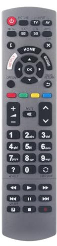 VINABTY N2QAYB001178 Ersatz Fernbedienung Kompatibel mit Panasonic TV TX-49FSW504S TX-49FXN688 TX-55FX613E TX-55FXT686 TX-65FXF687 TX-65FXX689 TX-40FXN688 TX-43FXW654S TX-49FXM655 TX-49FXW784