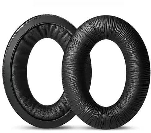 Replacement Ear Pads Cushion Earpads Cover Compatible with Sennheiser G4ME Zero PC350 HD380PRO PXC350 PXC450 HD400PRO Headphones Earmuff Repair Part,Black Wrinkled Leather