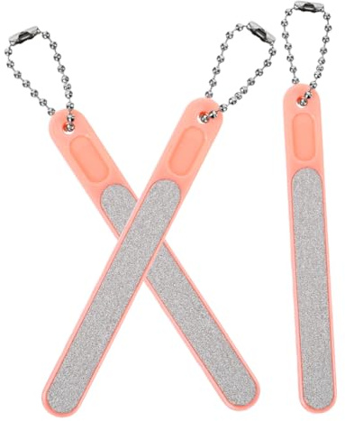 Happyyami 3 Kleiner Nagelfeilen Kompakt Aus Robustem Schleifmaterial Mit Schlüsselanhänger Glattes Finish Für Frauen Und Männer Tragbar Für Maniküre Unterwegs Und Salonpflege