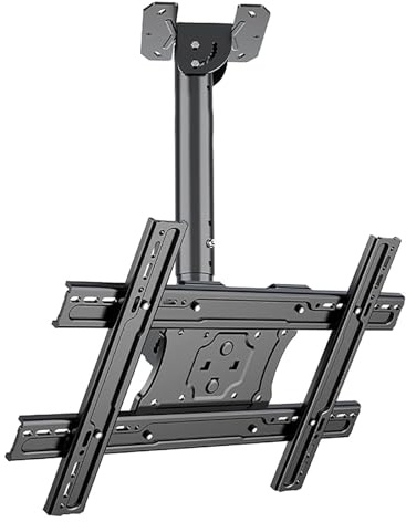 GZHENOZ Ceiling TV Mount Wall Mount for TVs Swiveling Ceiling TV Bracket with 45° Tilt Compatible with 32 75 inch TVs Heavy Duty Adjustable Space Saving Design