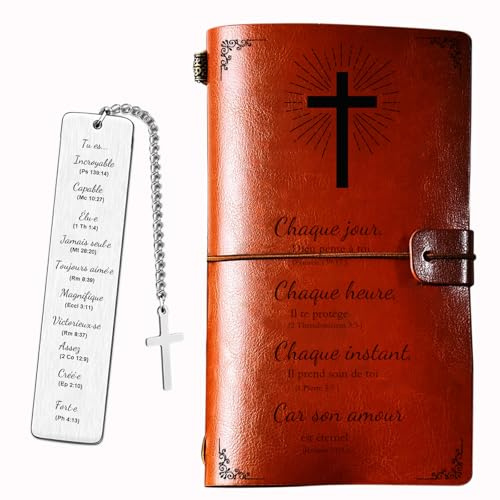 LOHENYOR Christliches Geschenk - Bibel Notizbuch mit Ledercover, Gebetstagebuch für Frauen & Männer