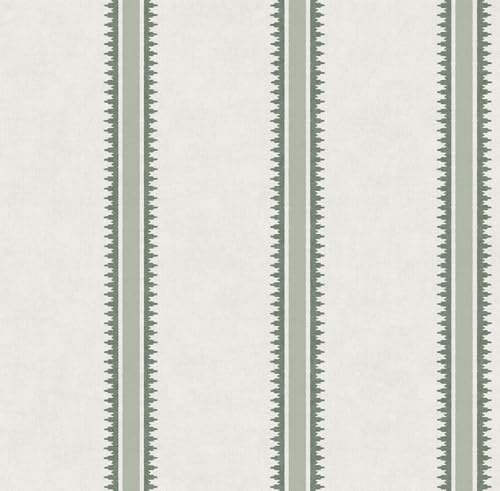 Sanders & Sanders papier peint à rayures vert 53 cm x 10 m