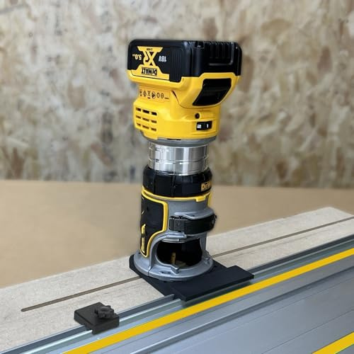 Brolena Guide Rail Adapter Compatible with Dewalt Router - Dual-Lock Track Mount for Precise Straight Cuts, Secure Rail Connection
