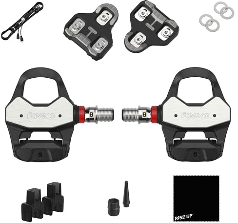 Favero Assioma PRO RL-2, Dual-Sensing Side Pedal Based Look Keo Compatible Road Cycling Power Meter, Bluetooth and ANT+ Connectivity for Bike Computers, Cycling GPS Units, & Smartphones
