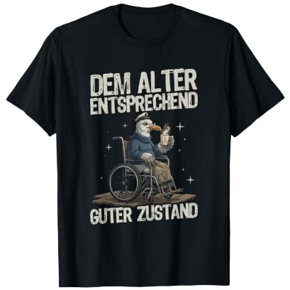 Dem Alter Entsprechend Guter Zustand Möwe Alt Rollstuhl T-Shirt