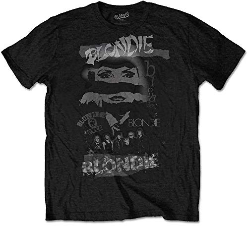 Blondie T Shirt Mash Up Band Logo Debbie Harry Official Mens Black S