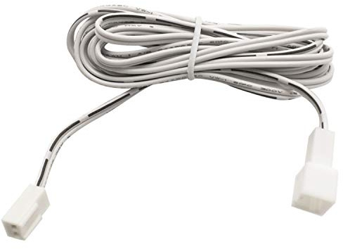 6 Pack | 2m LED Driver Extension Cable | Lighting Accessories Lead | White Power Extend/Join Wire | Kitchen Spotlighting Cabinet Strip Mains Lights