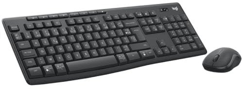 Logitech MK370 Combo for Business, Clavier sans Fil Taille Standard et Souris sans Fil, Récepteur USB Logi Bolt Sécurisé, Bluetooth, Windows/Mac/Chrome, Linux, Clavier Français AZERTY - Gris