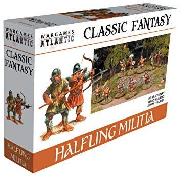 Wargames Atlantic Classic Fantasy Halfling Militia (40 mehrteilige Hartplastik-Figuren, 28 mm)