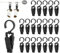 JEEZAO 20 Pièces Grosse Pinces à Linge,Clip de Brise-Vent, Plastique épingle, Peut Pivoter à 360 Degrés pour Serviettes Vêtement Draps Tapis,Rideau,Chapeau (Noir)