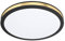 EGLO LED Deckenleuchte Pescaito, 1 flammige Wandlampe, Deckenlampe aus Stahl in Schwarz und Kunststoff in Weiß, Gold, Wohnzimmerlampe, warmweiß, Ø 28 cm