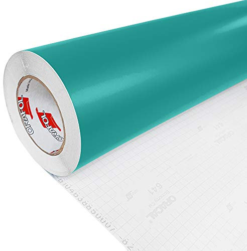 DecoMeister Klebefolie Deko-Folie Selbstklebefolie Selbstklebende Möbelfolie Einfarbig Einheitliche Farbe Fertigrolle 100x800 cm Türkis Blau Matt