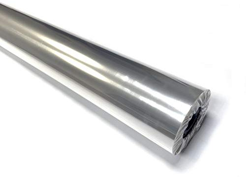 OPP Geschenkfolie Blumenfolie Transparentfolie Länge: 200m; Breite: 70cm, Stärke: 25 µ - Silber, Einfarbig - Rolle - 1 stück (1er Pack) - Geburtstag