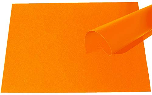 50 Blatt Ton-Bastel-Karton DIN A4 240g/m² orange dickes Ton-Papier 210x297mm super zum Basteln - komplett durchgefärbt bedruckbar - sehr stabil DIY Bastelideen
