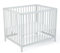 Laufgitter Baby Sarah, 75x95 cm in Grau | 3-fach höhenverstellbar, schadstoffrei aus massivem Buchenholz I Kinderlaufstall, Laufstall Baby mitwachsend & stabil | Modernes Babybett im zeitlosen Design