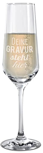 PR Print Royal Glas mit Gravur - mit Name/Text gravieren - Sektglas, Personalisiertes Geschenk, Geburtstag, Weihnachten, Hochzeit, Valentinstag I Individuelle Lasergravur, 200 ml
