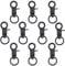 YZJZNBW 10 Pcs Haken Drehgelenk Robust Bolzen Karabiner Legierter Stahl Schnapphaken Mit Hundeleine Stabil Für Hunde Gepäckschnalle, schwarz