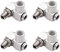 Ruibapa 4 Stück 0,6 cm NPT Luftwerkzeug 360 Grad Drehgelenk Tragbares Luftwerkzeug-Adapter, Druckluft Schlauchkupplung Rohrverbinder Pneumatik Steckverbinder P-020
