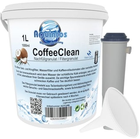 Wasserfilter Filterpatrone nachfüllbar passend für Jura White 60209 für Jura Impressa bis Baujahr 2010 1 L Nachfüllset